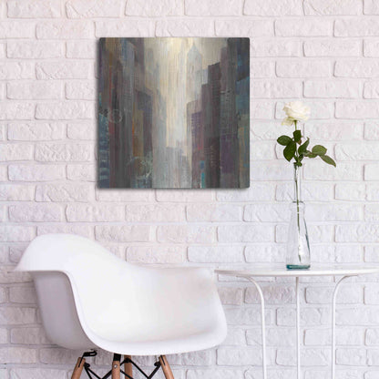 Luxe Metal Art 'City at Dawn' by Albena Hristova, Metal Wall Art,24x24