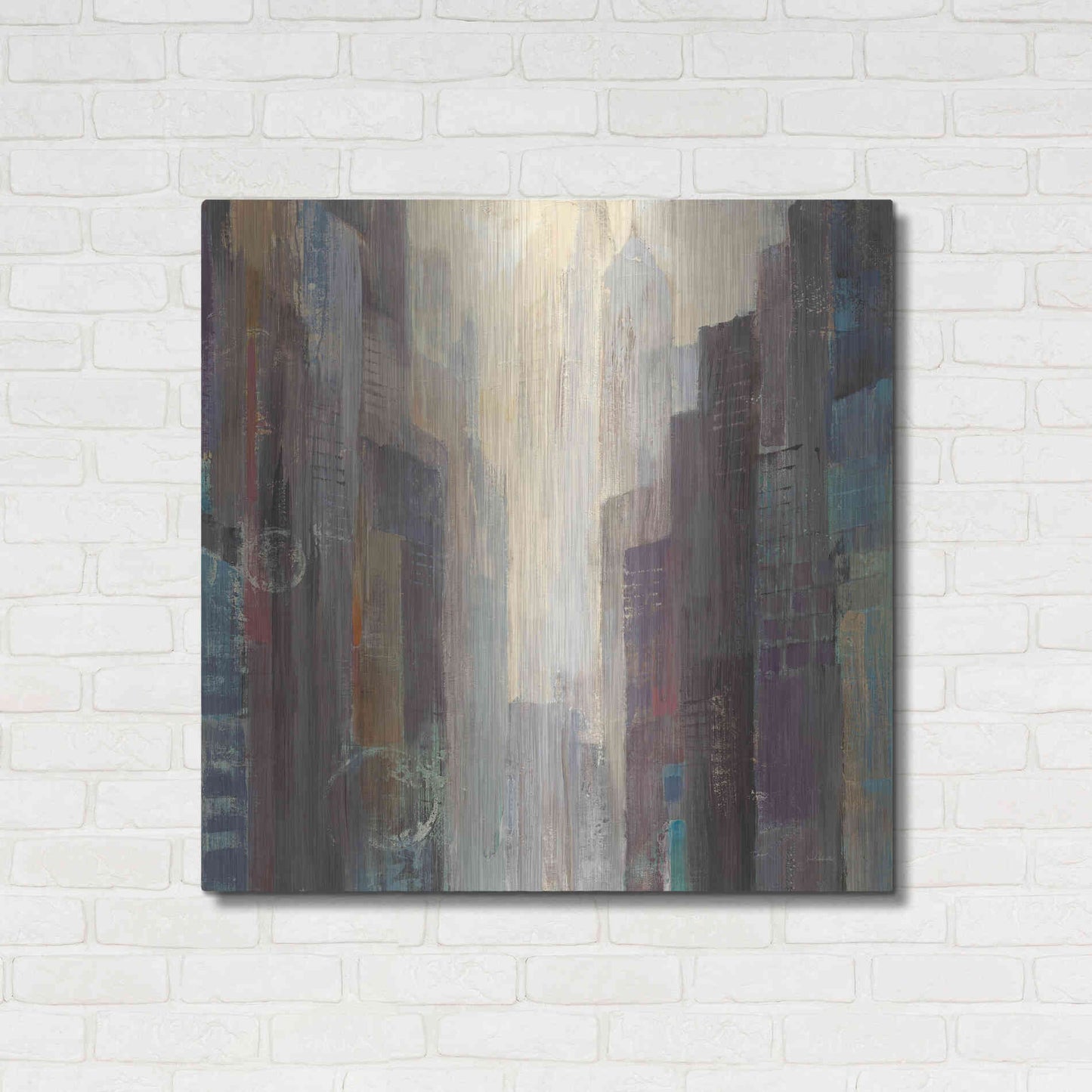 Luxe Metal Art 'City at Dawn' by Albena Hristova, Metal Wall Art,36x36