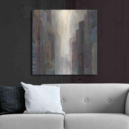 Luxe Metal Art 'City at Dawn' by Albena Hristova, Metal Wall Art,36x36