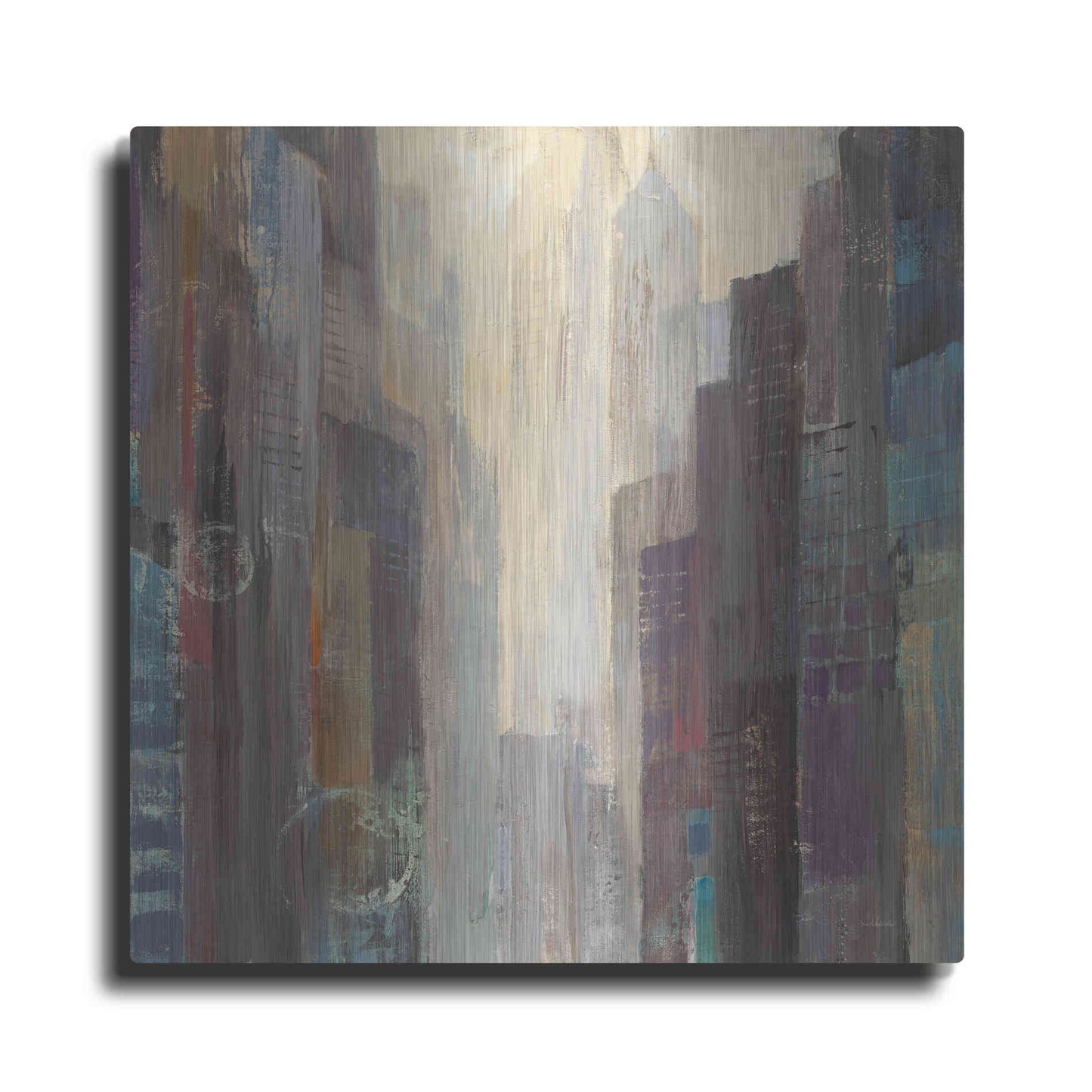 Luxe Metal Art 'City at Dawn' by Albena Hristova, Metal Wall Art
