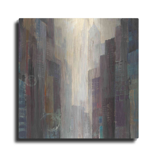 Luxe Metal Art 'City at Dawn' by Albena Hristova, Metal Wall Art