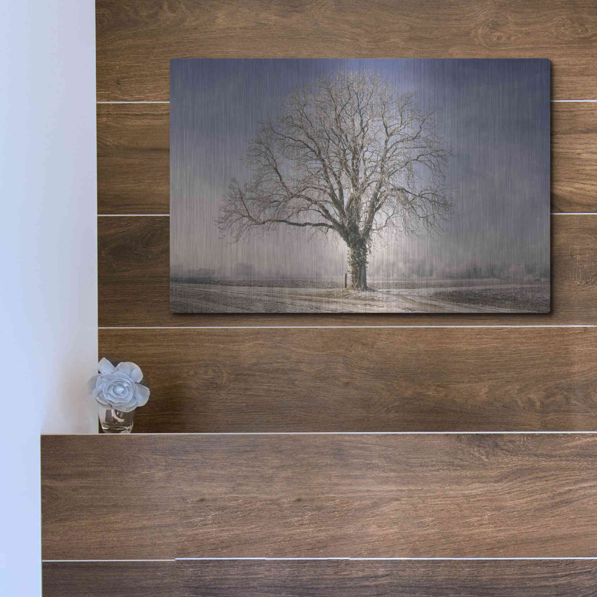 Luxe Metal Art 'The Tree Fairy Tale' by Philippe Sainte-Laudy, Metal Wall Art,16x12