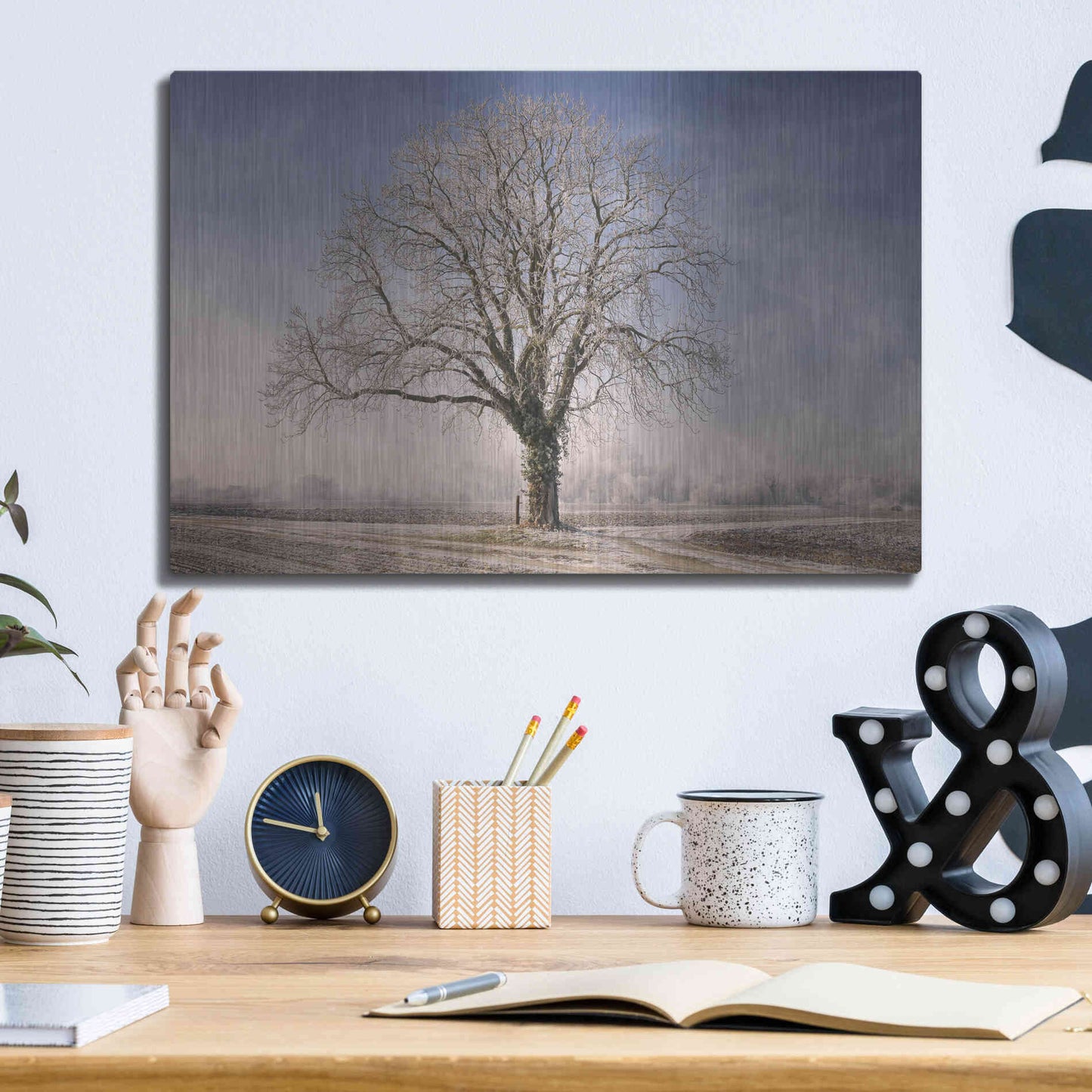 Luxe Metal Art 'The Tree Fairy Tale' by Philippe Sainte-Laudy, Metal Wall Art,16x12