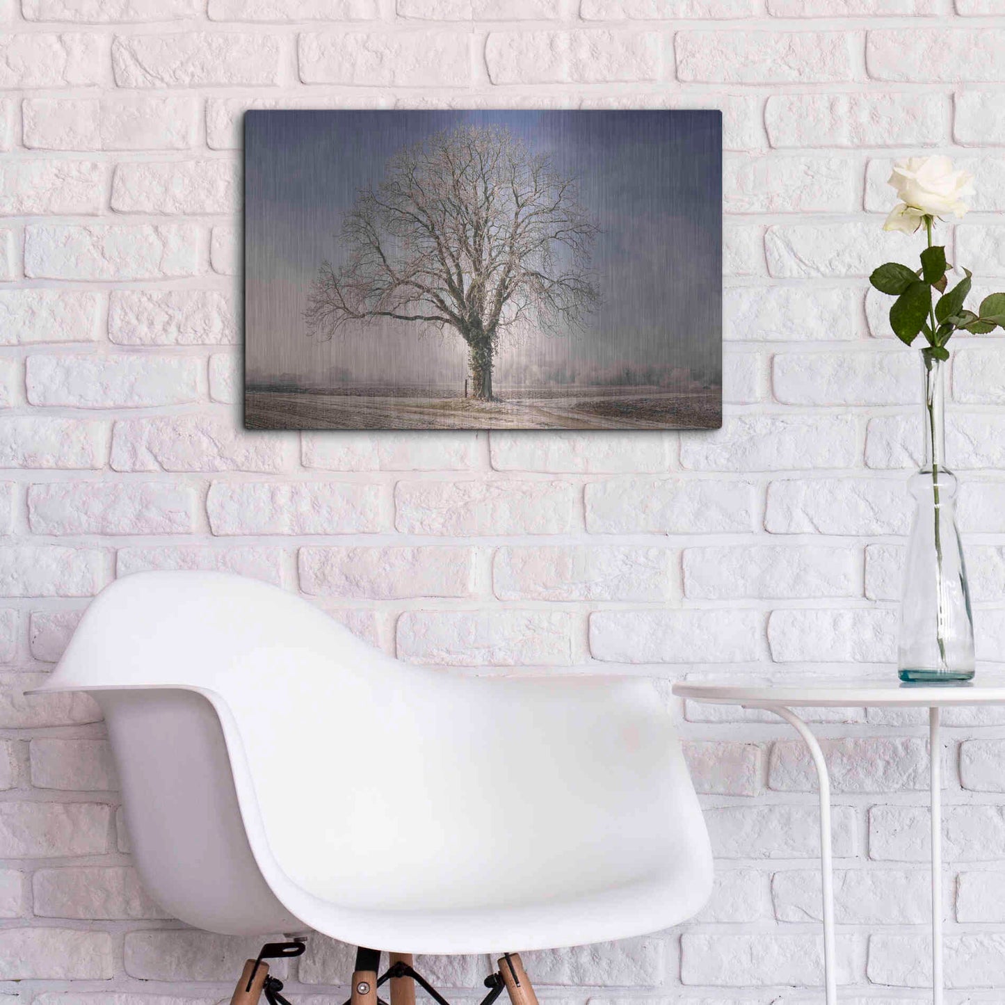 Luxe Metal Art 'The Tree Fairy Tale' by Philippe Sainte-Laudy, Metal Wall Art,24x16