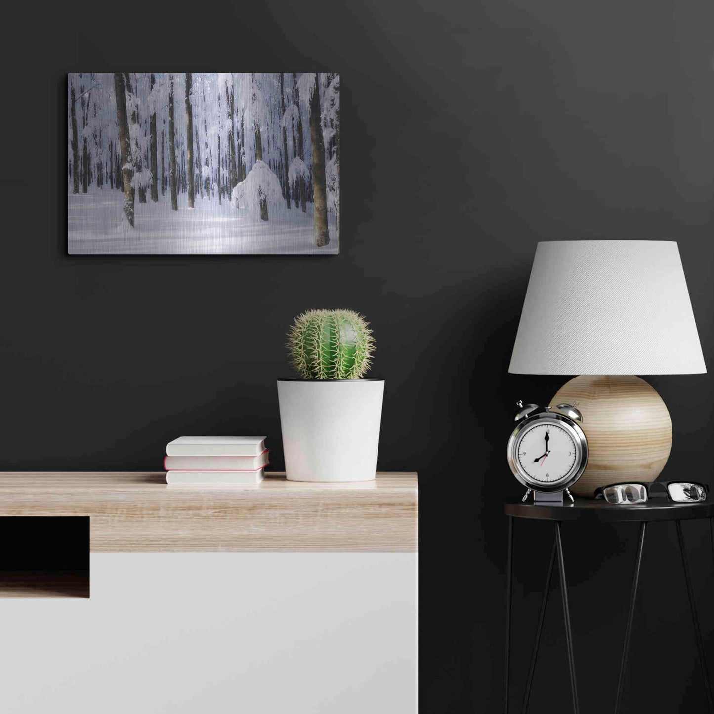 Luxe Metal Art 'White Muslin' by Philippe Sainte-Laudy, Metal Wall Art,24x16