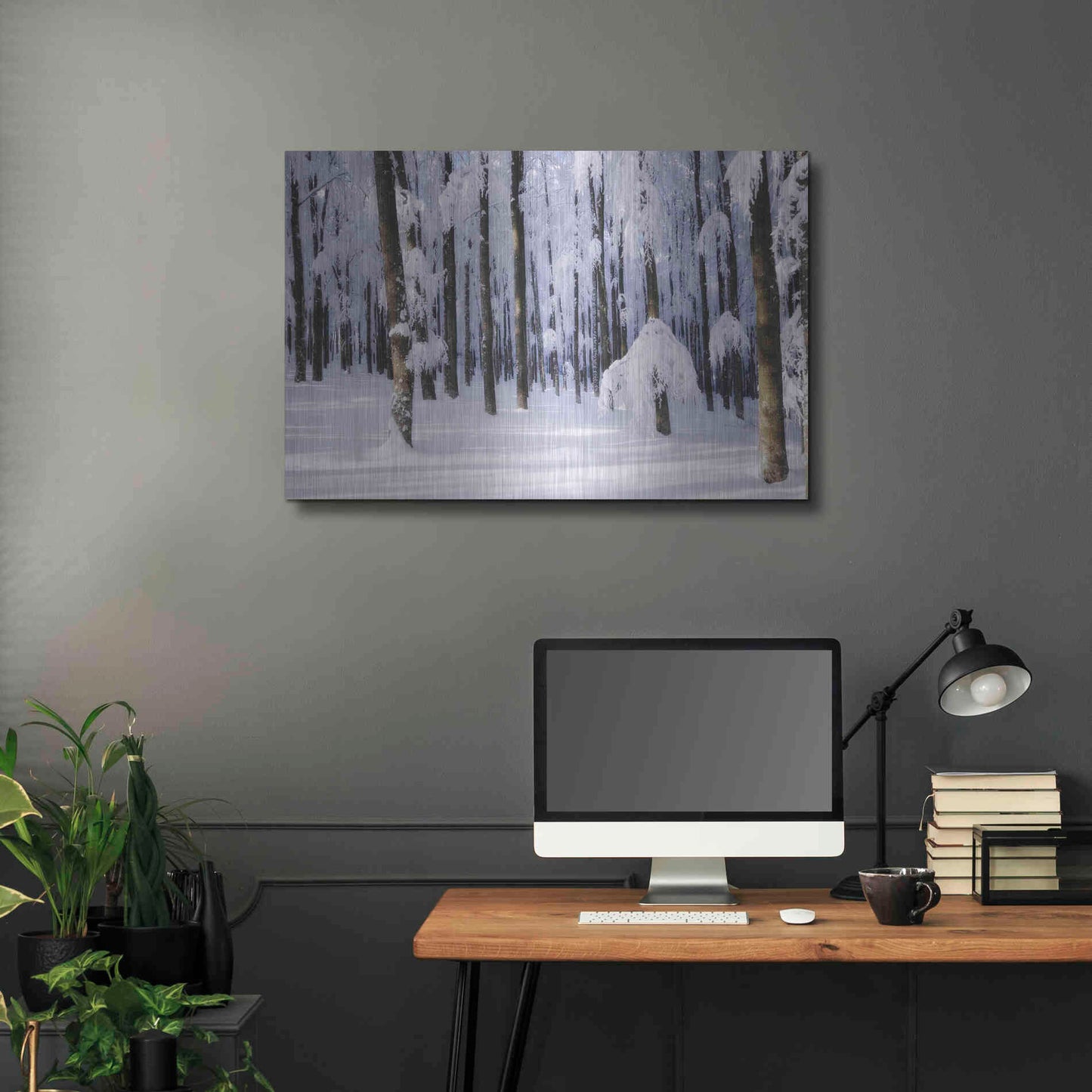 Luxe Metal Art 'White Muslin' by Philippe Sainte-Laudy, Metal Wall Art,36x24