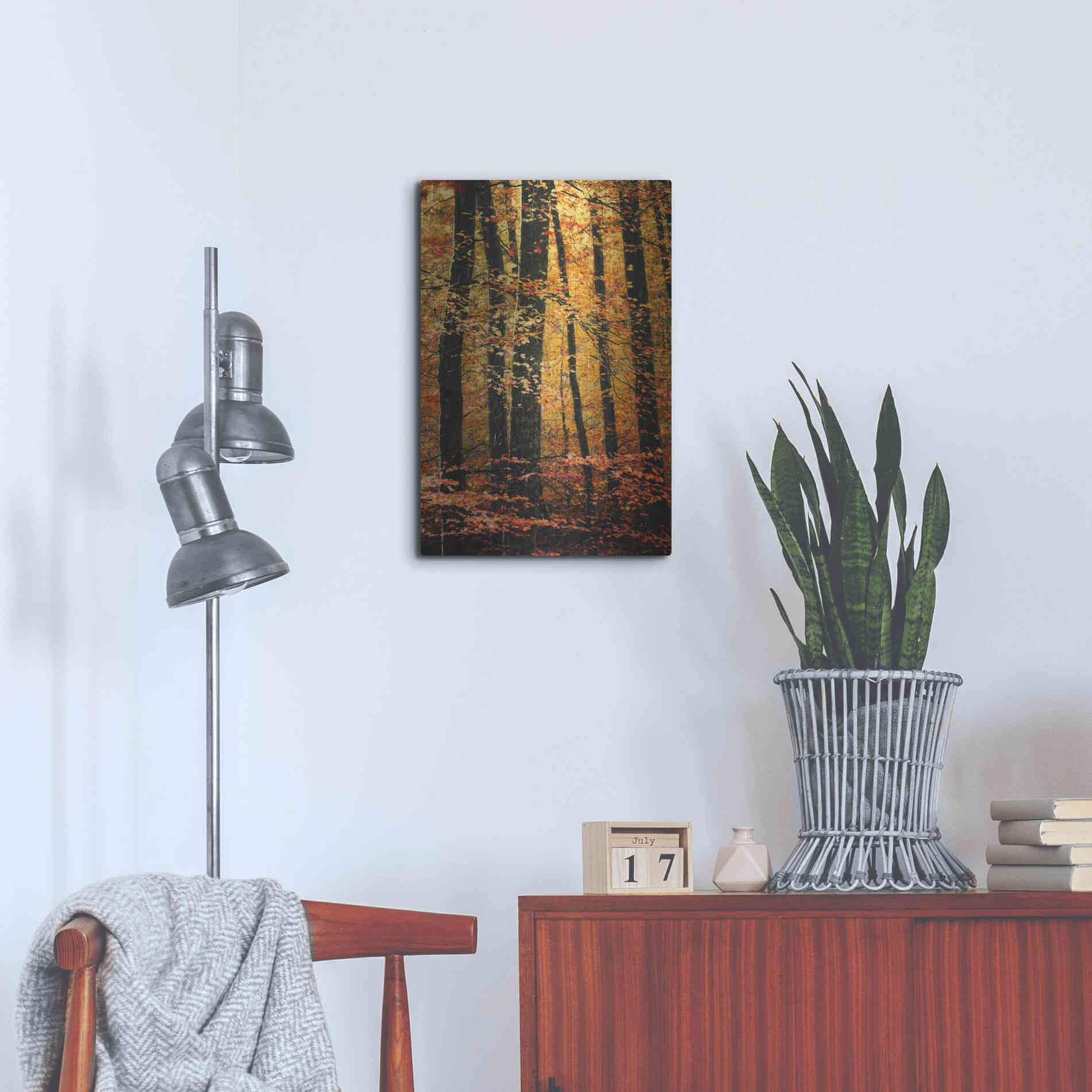 Luxe Metal Art 'Wind in the Trees' by Philippe Sainte-Laudy, Metal Wall Art,16x24