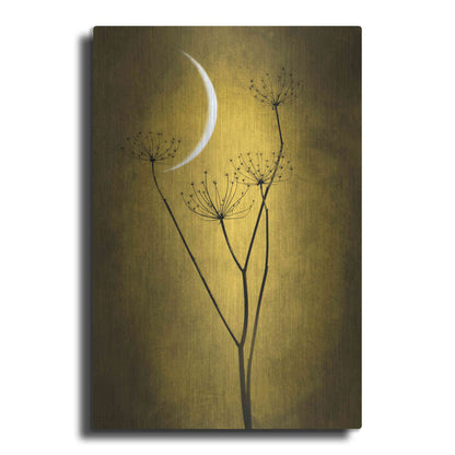 Luxe Metal Art 'Yellow Crescent Moon' by Philippe Sainte-Laudy, Metal Wall Art