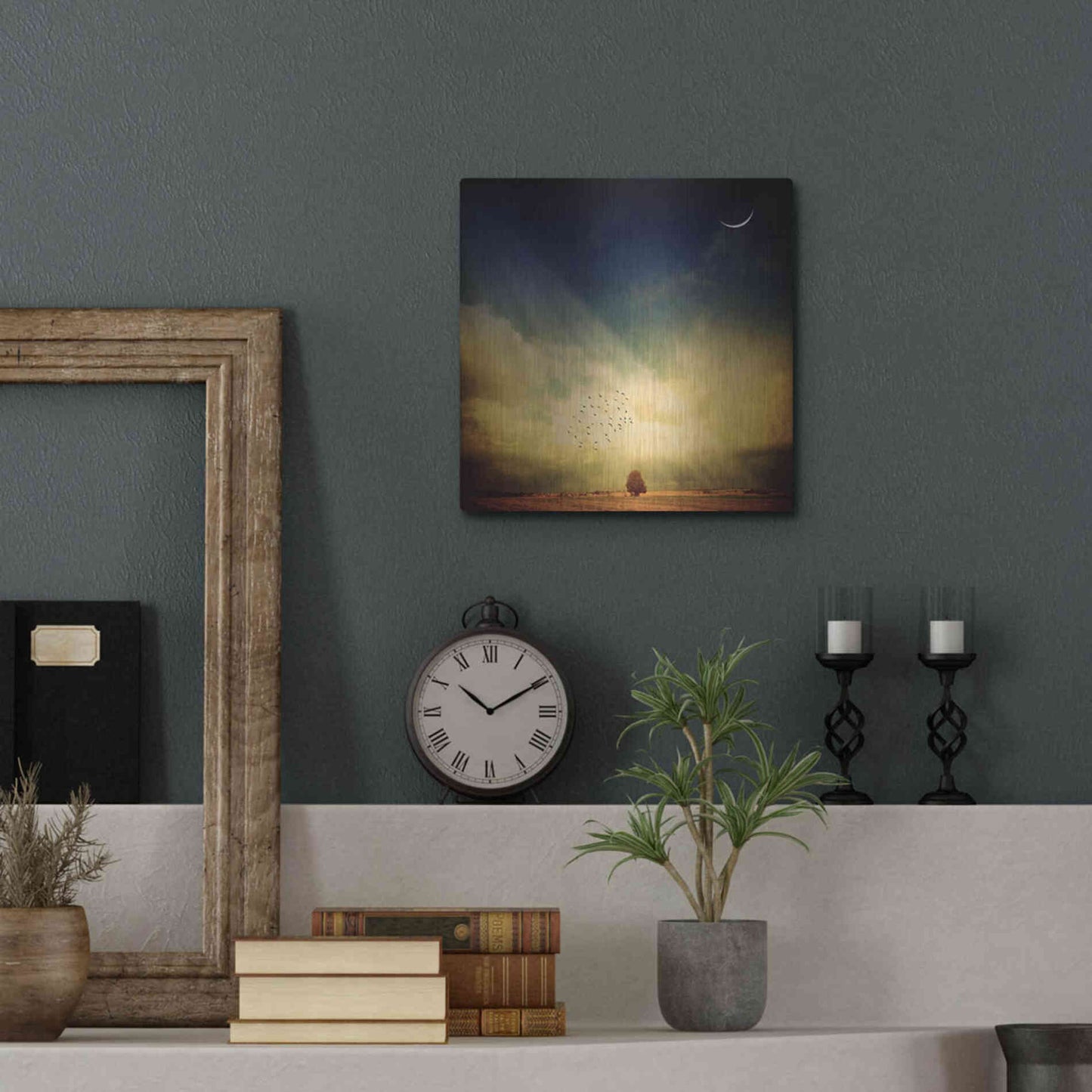 Luxe Metal Art 'Echo Of A Sigh' by Philippe Sainte-Laudy, Metal Wall Art,12x12