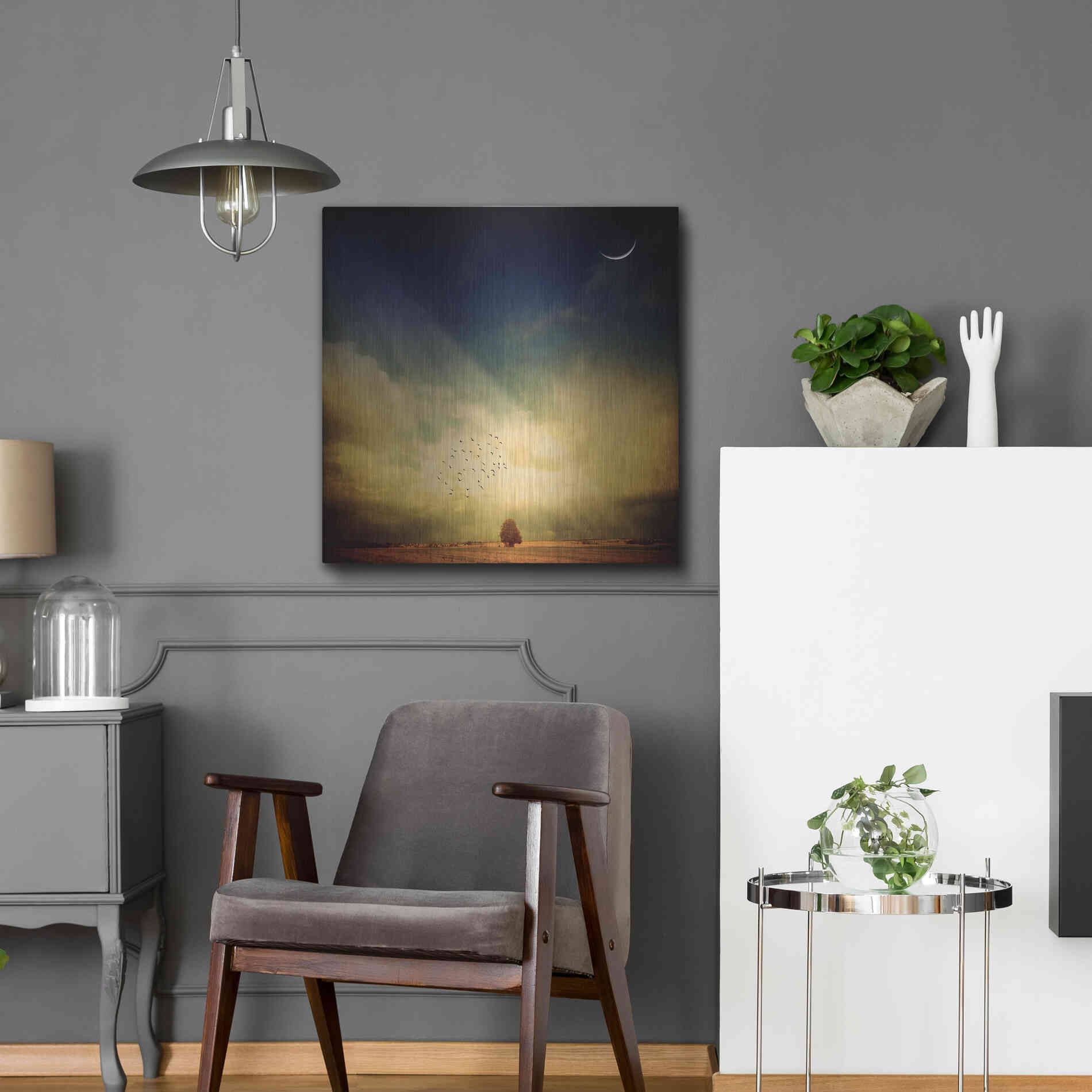 Luxe Metal Art 'Echo Of A Sigh' by Philippe Sainte-Laudy, Metal Wall Art,24x24