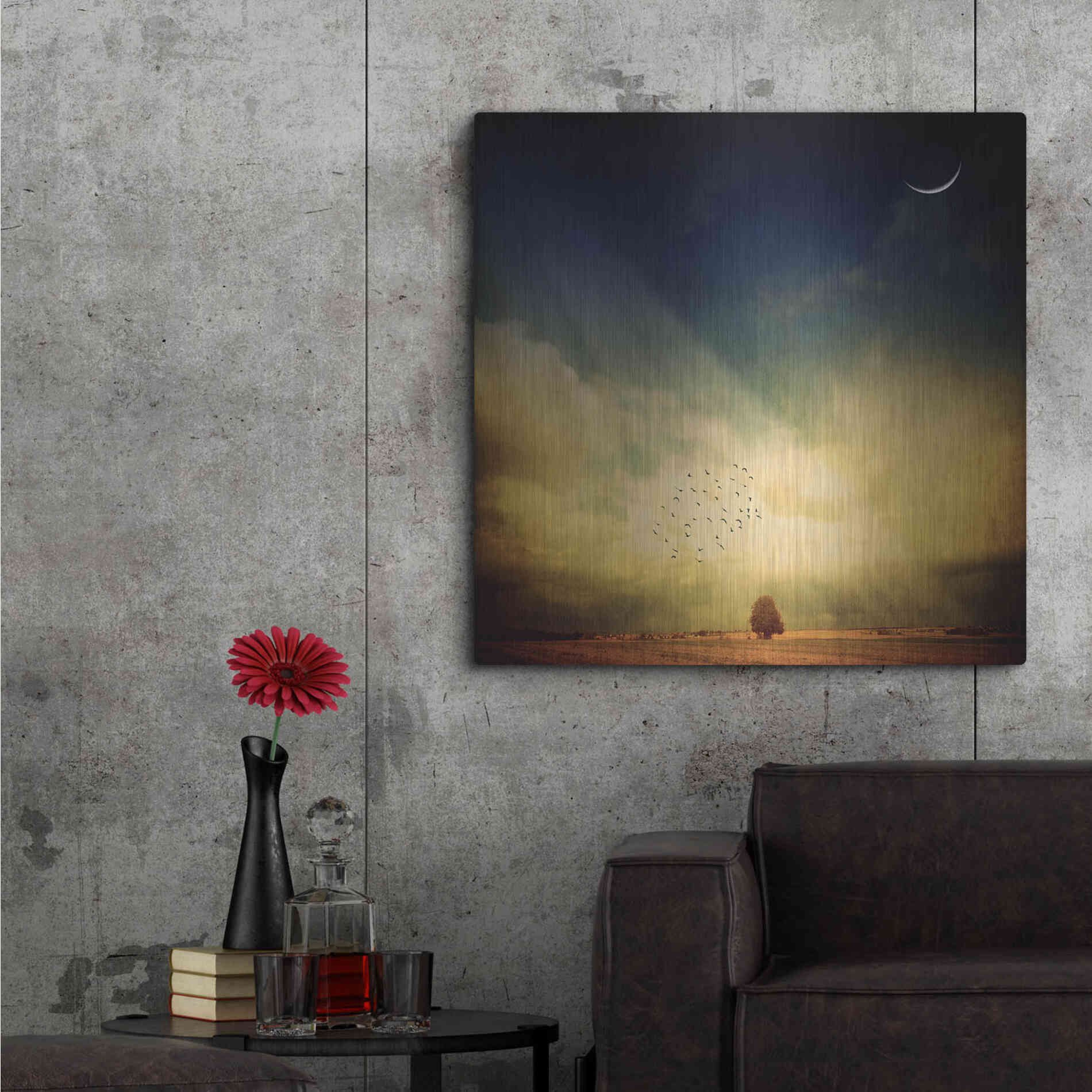 Luxe Metal Art 'Echo Of A Sigh' by Philippe Sainte-Laudy, Metal Wall Art,36x36