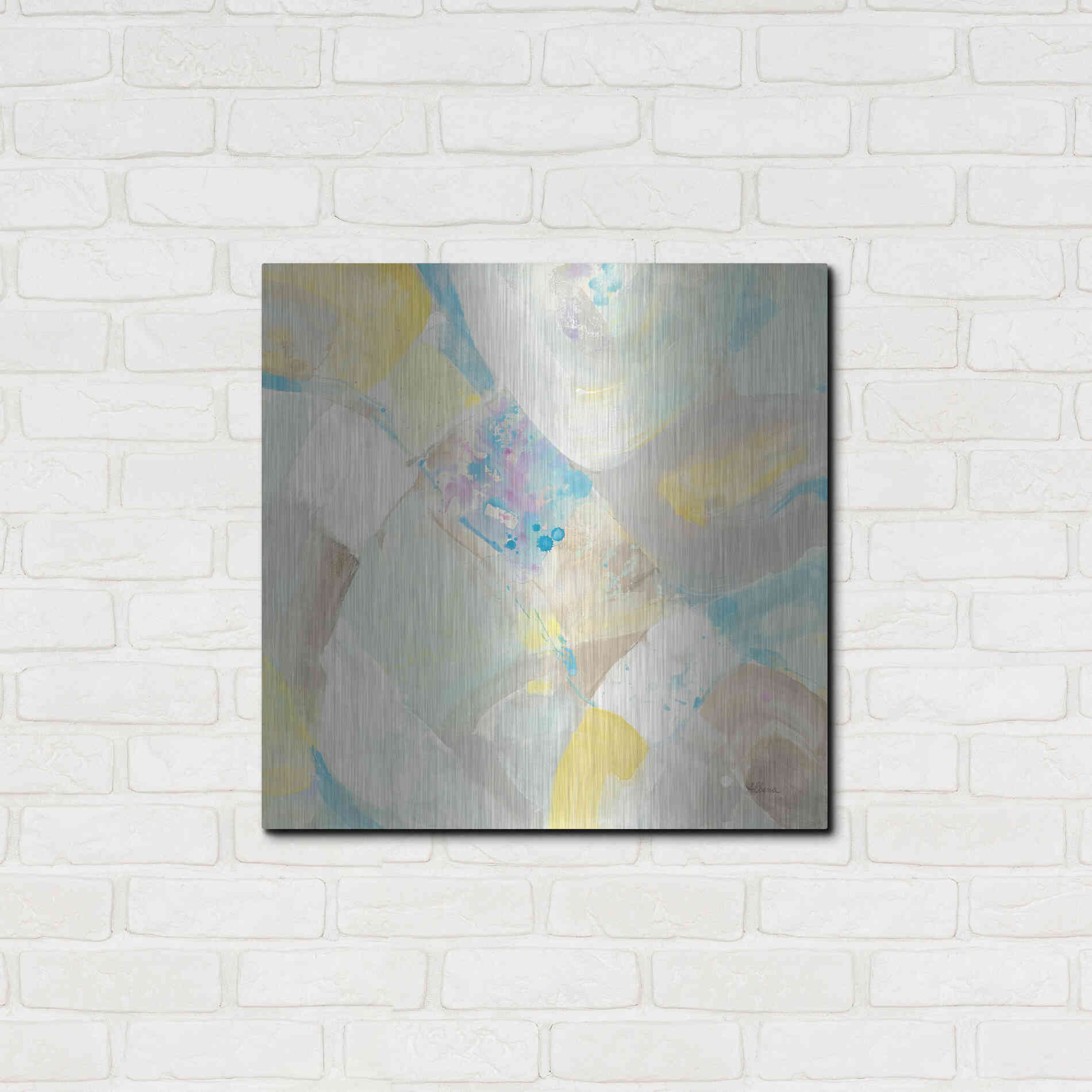 Luxe Metal Art 'White Rock I' by Albena Hristova, Metal Wall Art,24x24