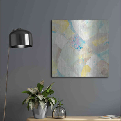 Luxe Metal Art 'White Rock I' by Albena Hristova, Metal Wall Art,24x24