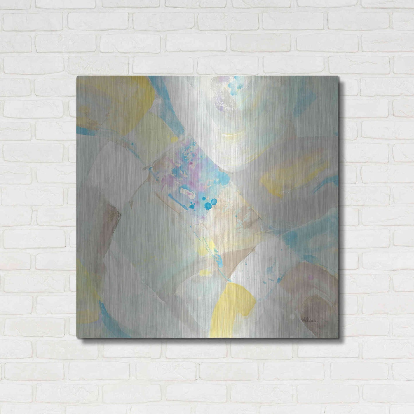 Luxe Metal Art 'White Rock I' by Albena Hristova, Metal Wall Art,36x36