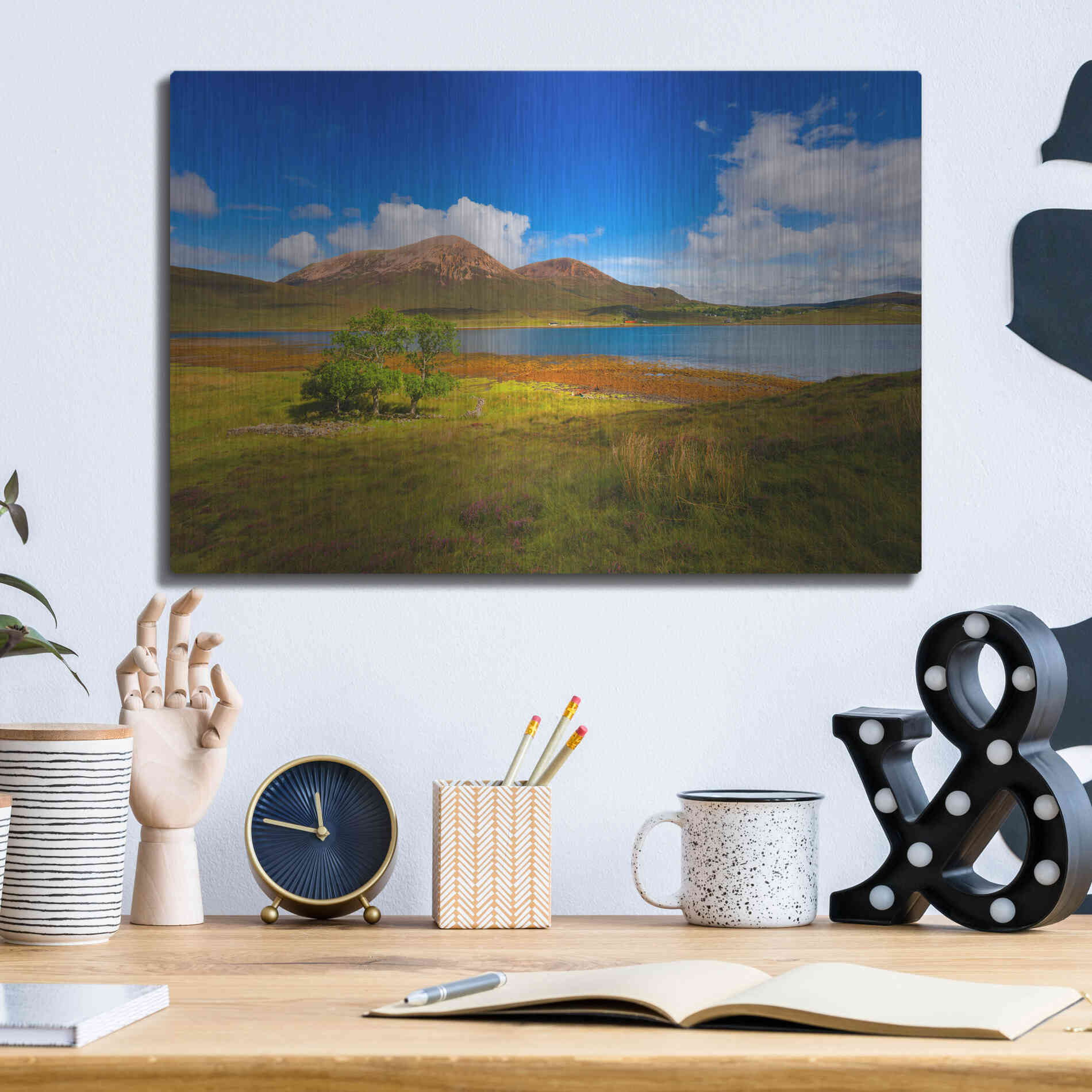 Luxe Metal Art 'Light Trees' by Philippe Sainte-Laudy, Metal Wall Art,16x12