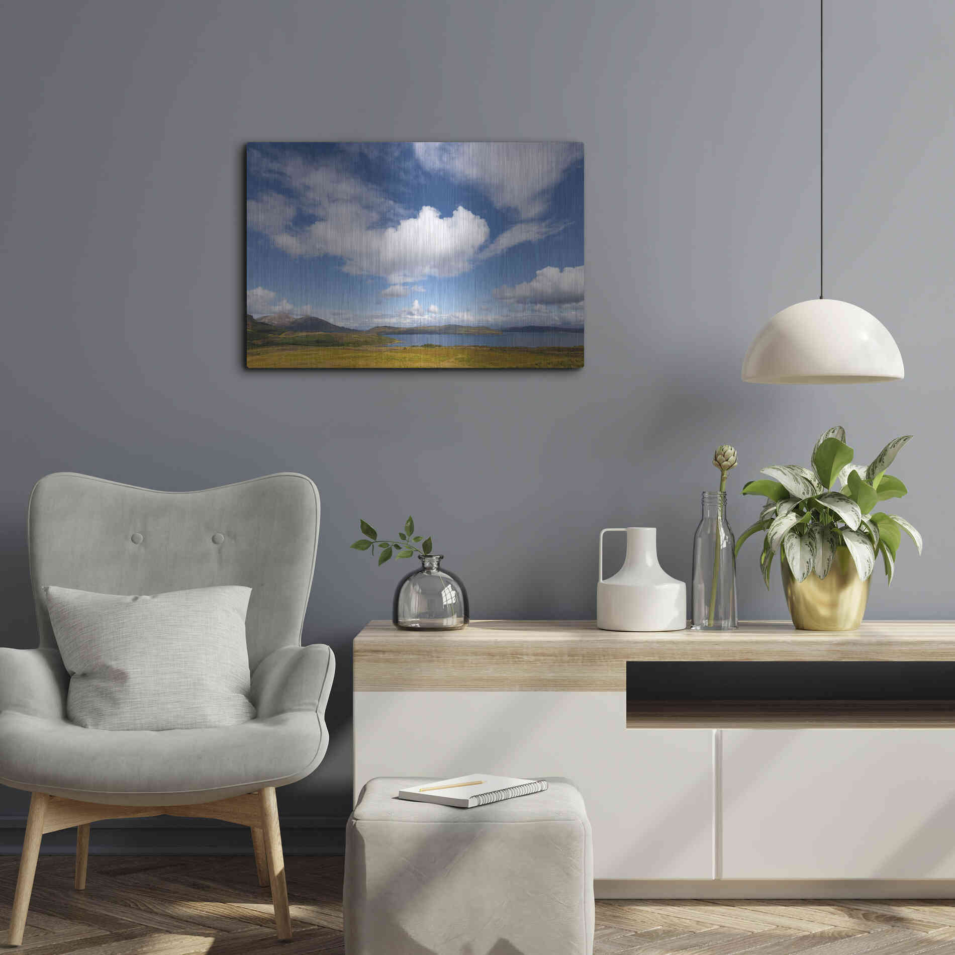 Luxe Metal Art 'Under The Clouds' by Philippe Sainte-Laudy, Metal Wall Art,24x16