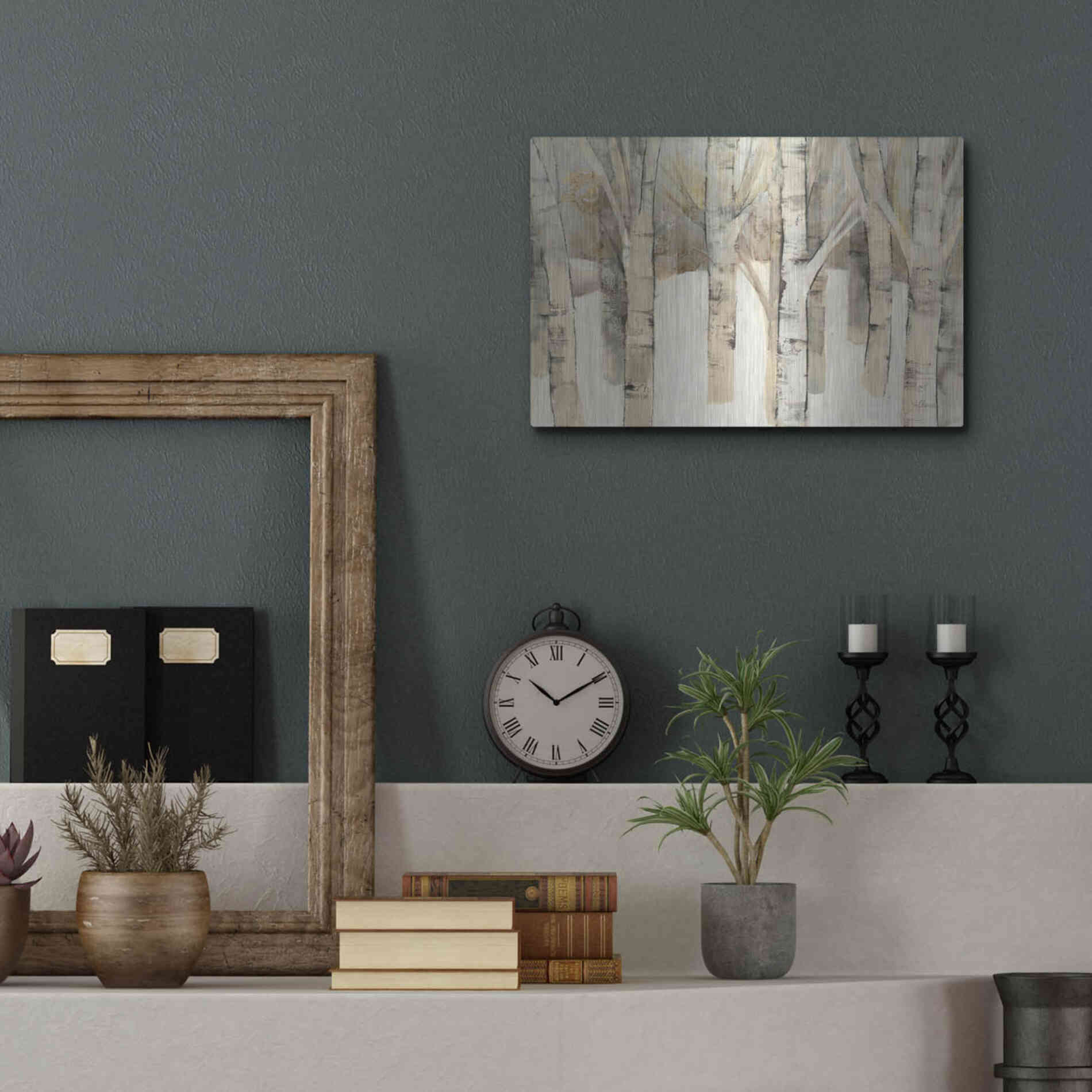 Luxe Metal Art 'First Snow' by Albena Hristova, Metal Wall Art,16x12