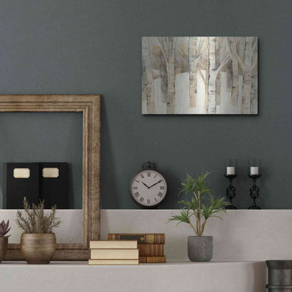 Luxe Metal Art 'First Snow' by Albena Hristova, Metal Wall Art,16x12