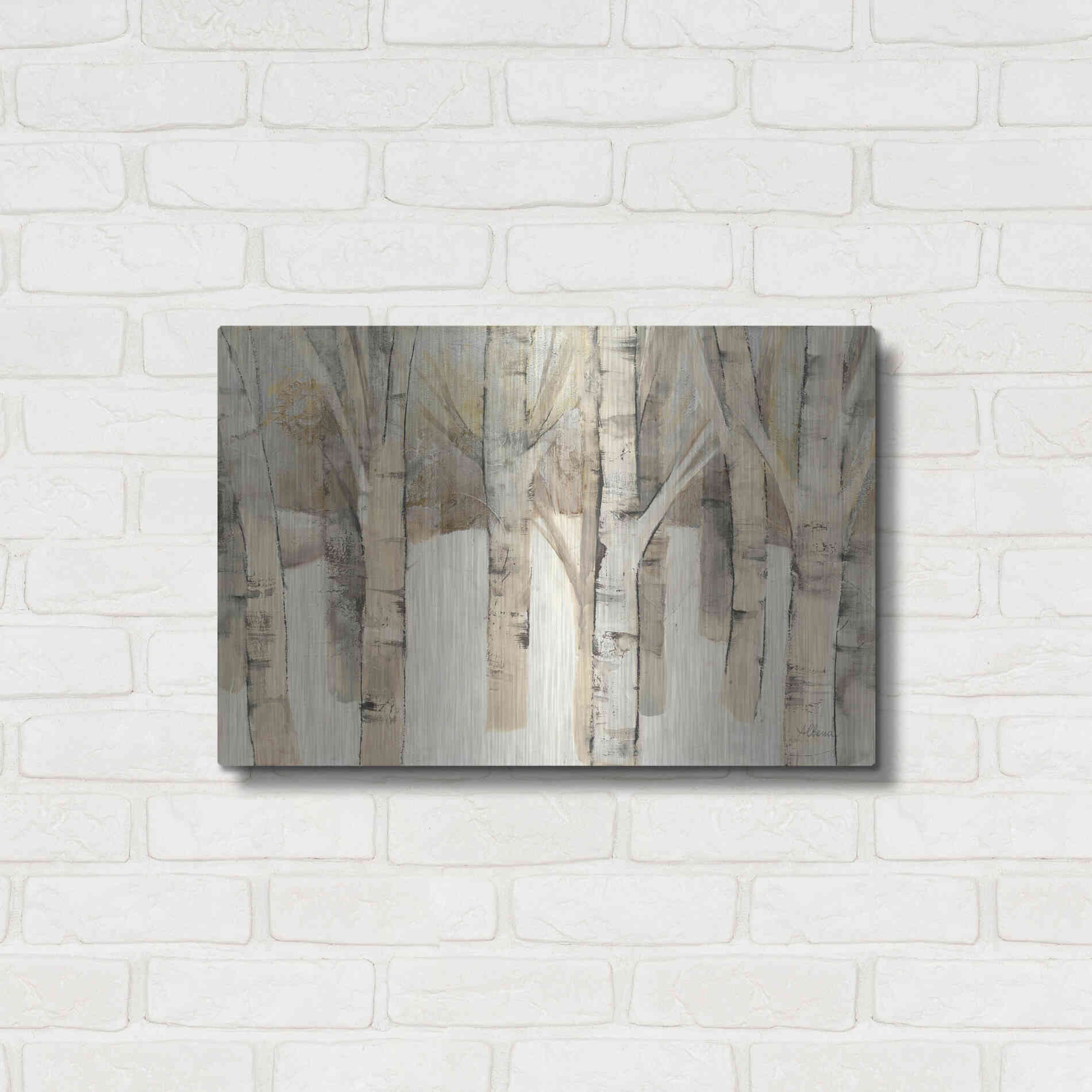 Luxe Metal Art 'First Snow' by Albena Hristova, Metal Wall Art,24x16