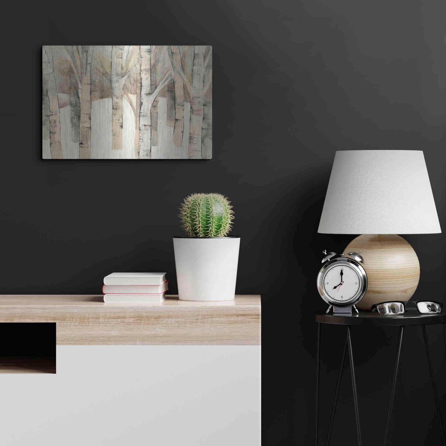 Luxe Metal Art 'First Snow' by Albena Hristova, Metal Wall Art,24x16
