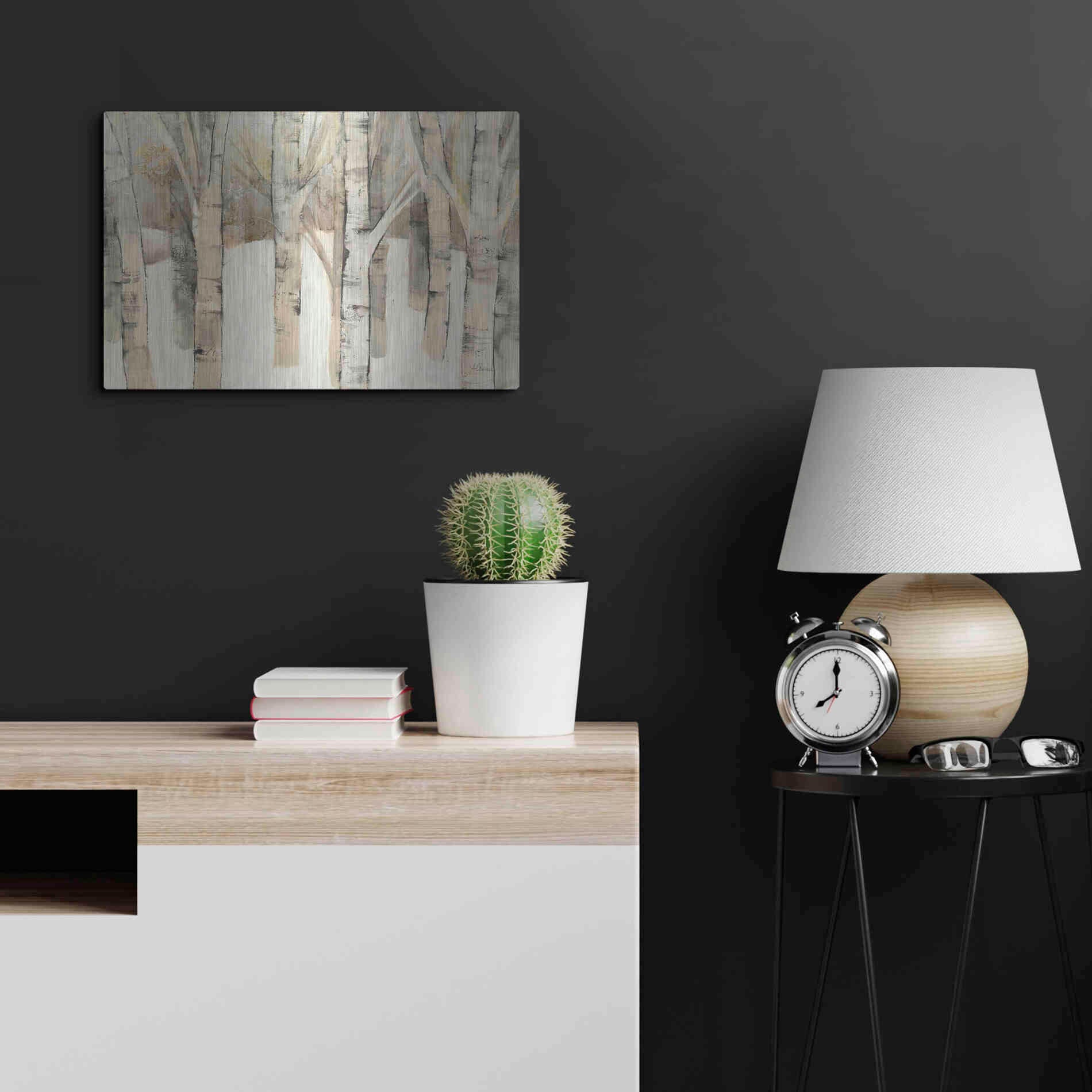 Luxe Metal Art 'First Snow' by Albena Hristova, Metal Wall Art,24x16