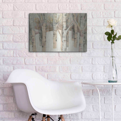 Luxe Metal Art 'First Snow' by Albena Hristova, Metal Wall Art,24x16