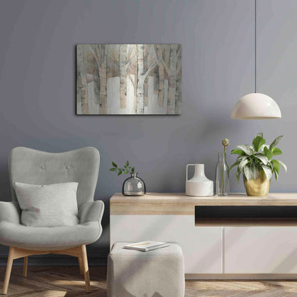 Luxe Metal Art 'First Snow' by Albena Hristova, Metal Wall Art,24x16