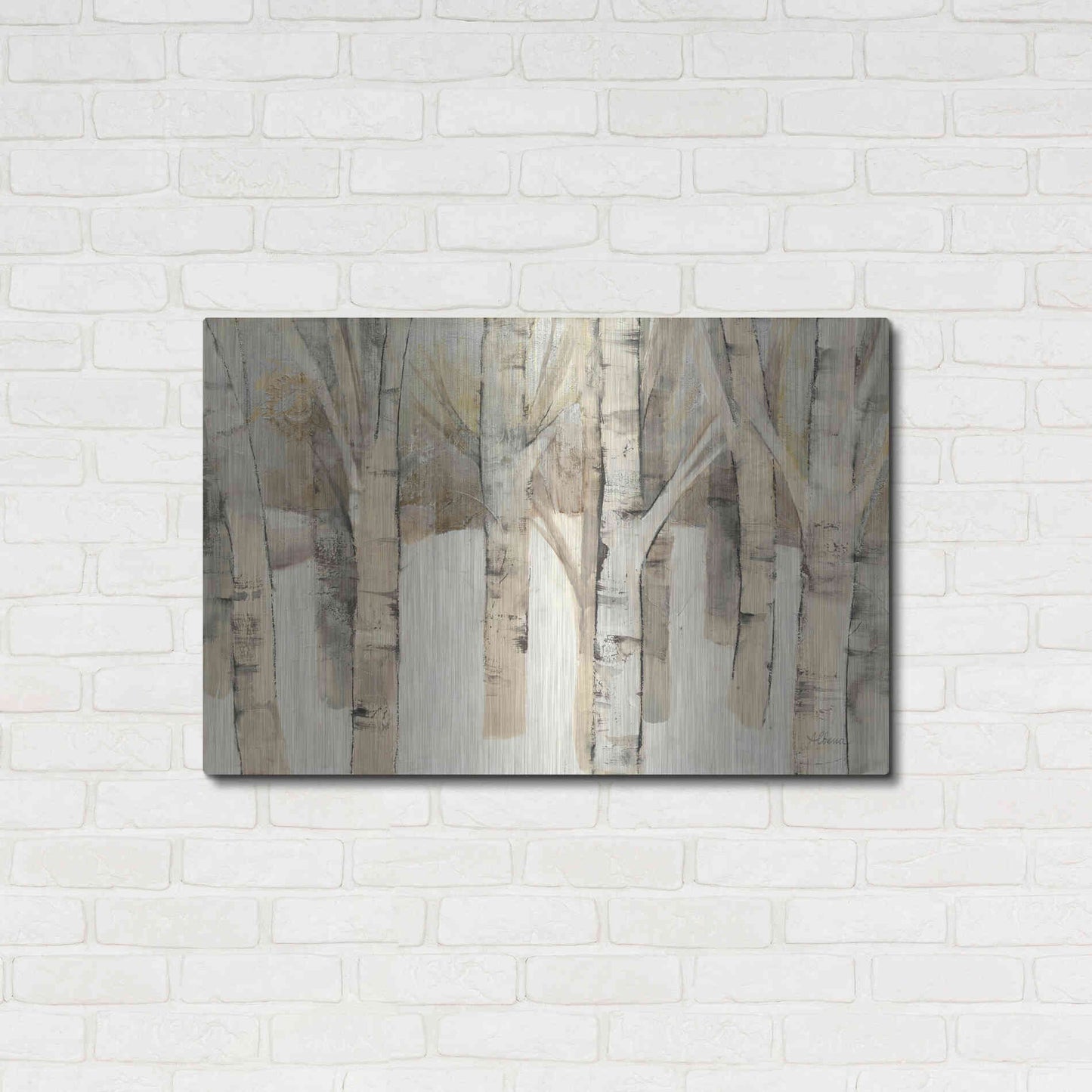 Luxe Metal Art 'First Snow' by Albena Hristova, Metal Wall Art,36x24