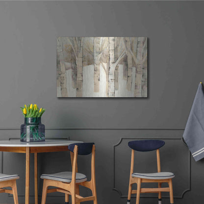 Luxe Metal Art 'First Snow' by Albena Hristova, Metal Wall Art,36x24