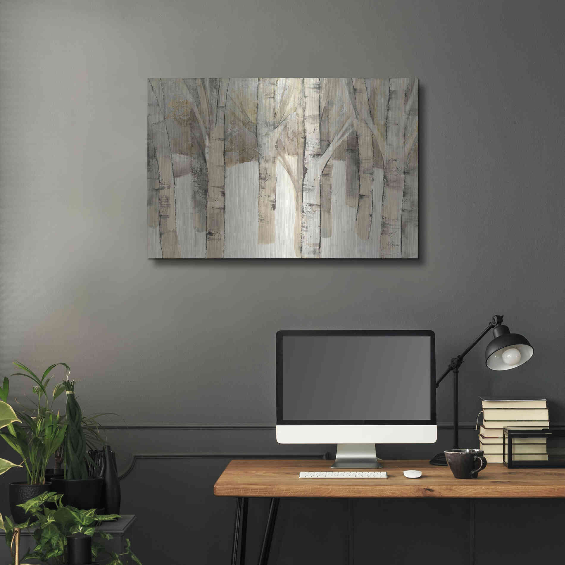 Luxe Metal Art 'First Snow' by Albena Hristova, Metal Wall Art,36x24
