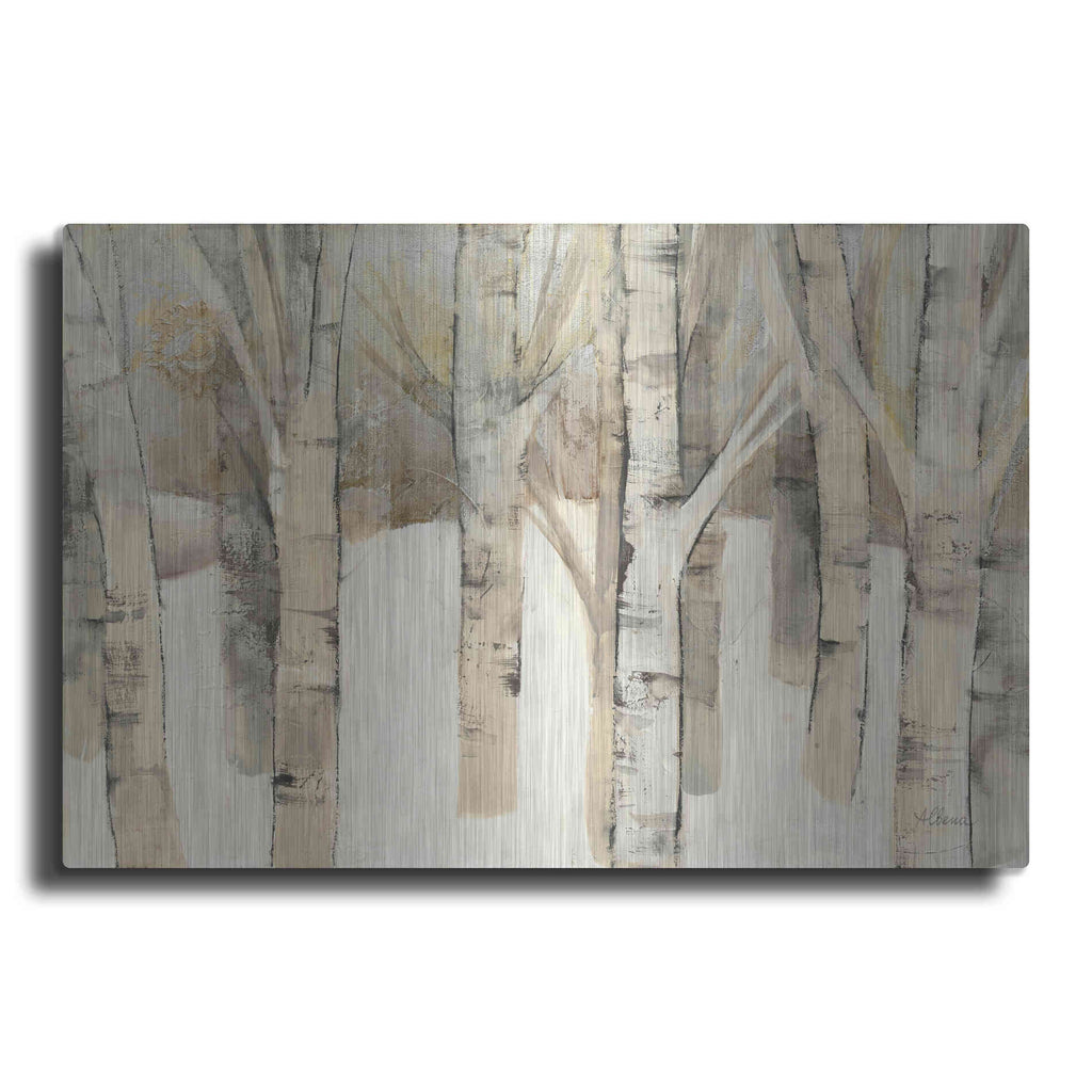 Luxe Metal Art 'First Snow' by Albena Hristova, Metal Wall Art