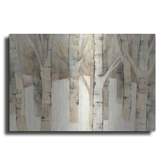 Luxe Metal Art 'First Snow' by Albena Hristova, Metal Wall Art