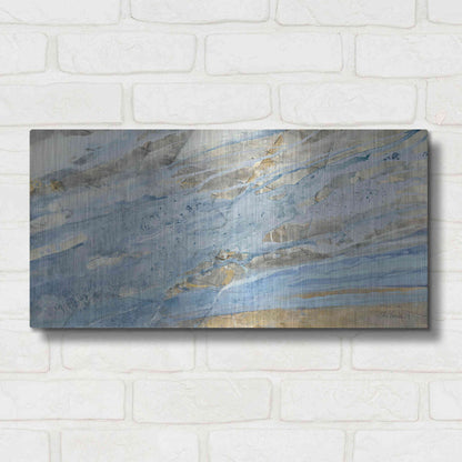 Luxe Metal Art 'Ice Flow' by Albena Hristova, Metal Wall Art,24x12