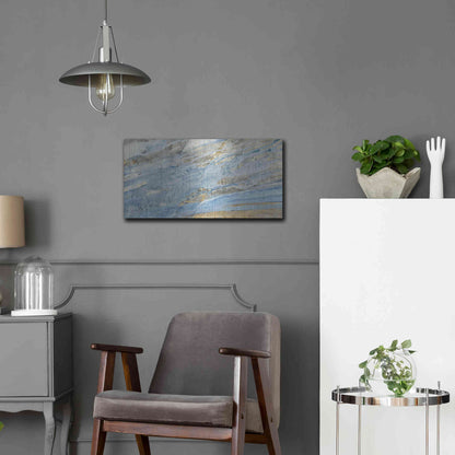 Luxe Metal Art 'Ice Flow' by Albena Hristova, Metal Wall Art,24x12