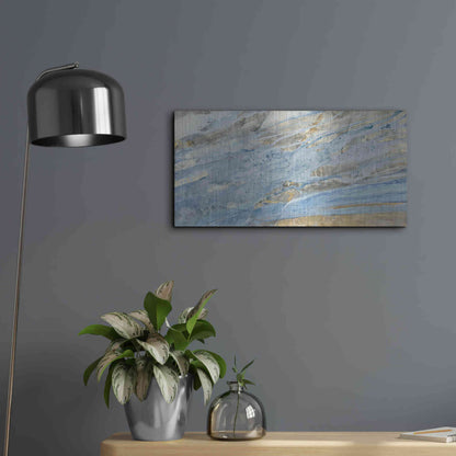 Luxe Metal Art 'Ice Flow' by Albena Hristova, Metal Wall Art,24x12