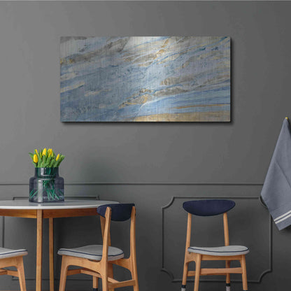 Luxe Metal Art 'Ice Flow' by Albena Hristova, Metal Wall Art,48x24