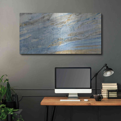 Luxe Metal Art 'Ice Flow' by Albena Hristova, Metal Wall Art,48x24