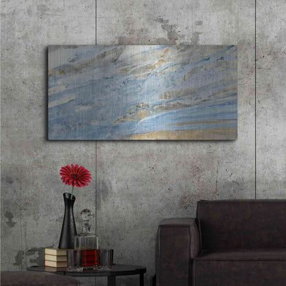 Luxe Metal Art 'Ice Flow' by Albena Hristova, Metal Wall Art,48x24