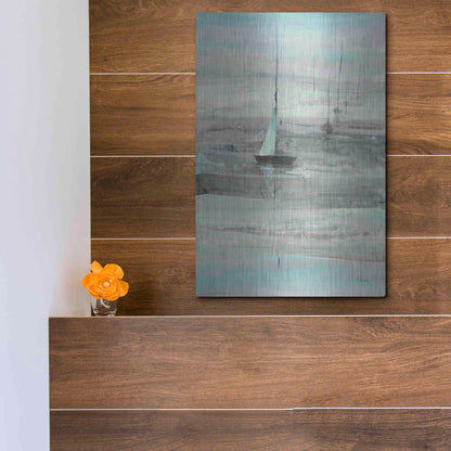 Luxe Metal Art 'Ice Sailing' by Albena Hristova, Metal Wall Art,12x16