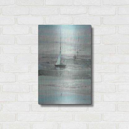 Luxe Metal Art 'Ice Sailing' by Albena Hristova, Metal Wall Art,16x24