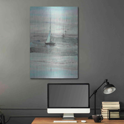 Luxe Metal Art 'Ice Sailing' by Albena Hristova, Metal Wall Art,24x36