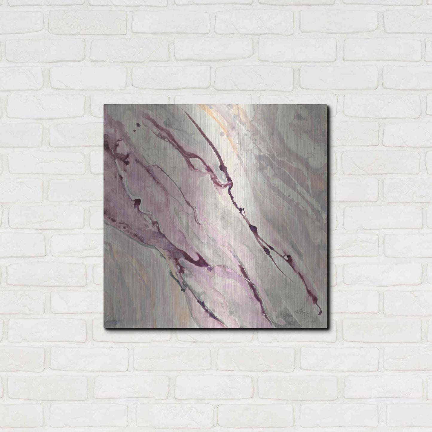 Luxe Metal Art 'Flowing II' by Albena Hristova, Metal Wall Art,24x24