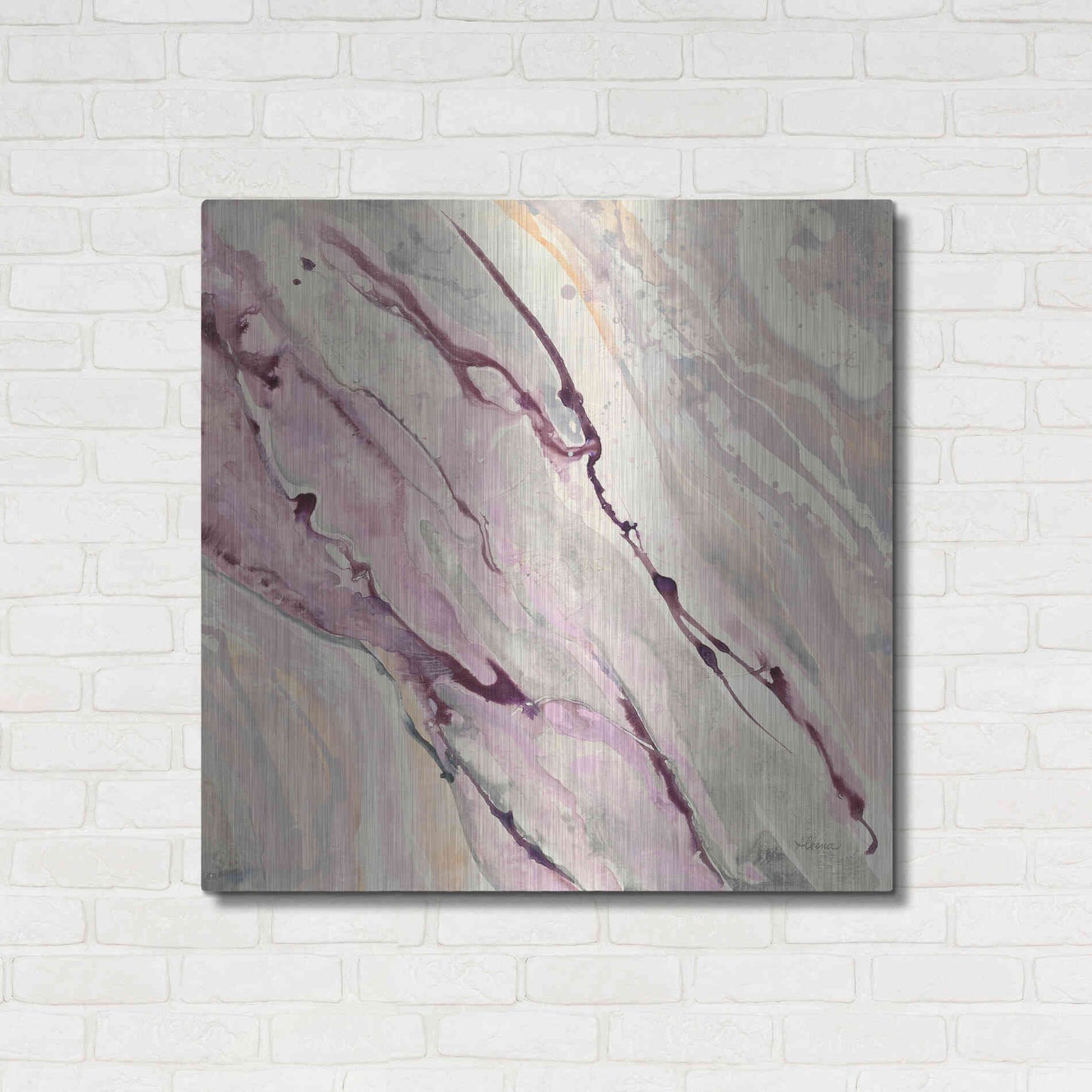 Luxe Metal Art 'Flowing II' by Albena Hristova, Metal Wall Art,36x36