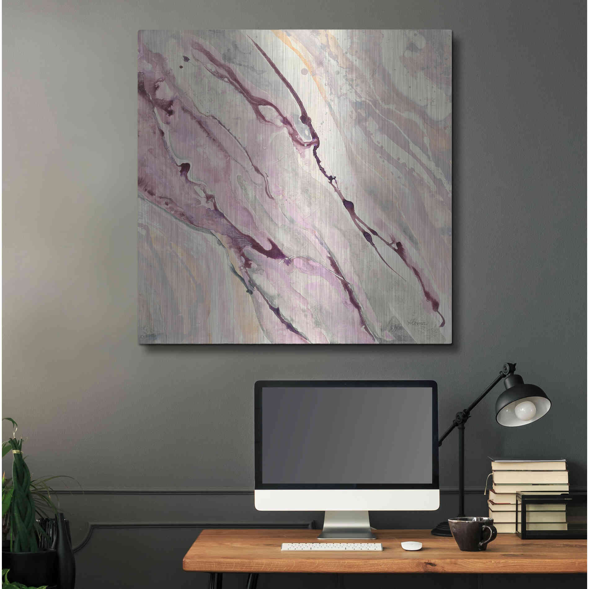 Luxe Metal Art 'Flowing II' by Albena Hristova, Metal Wall Art,36x36