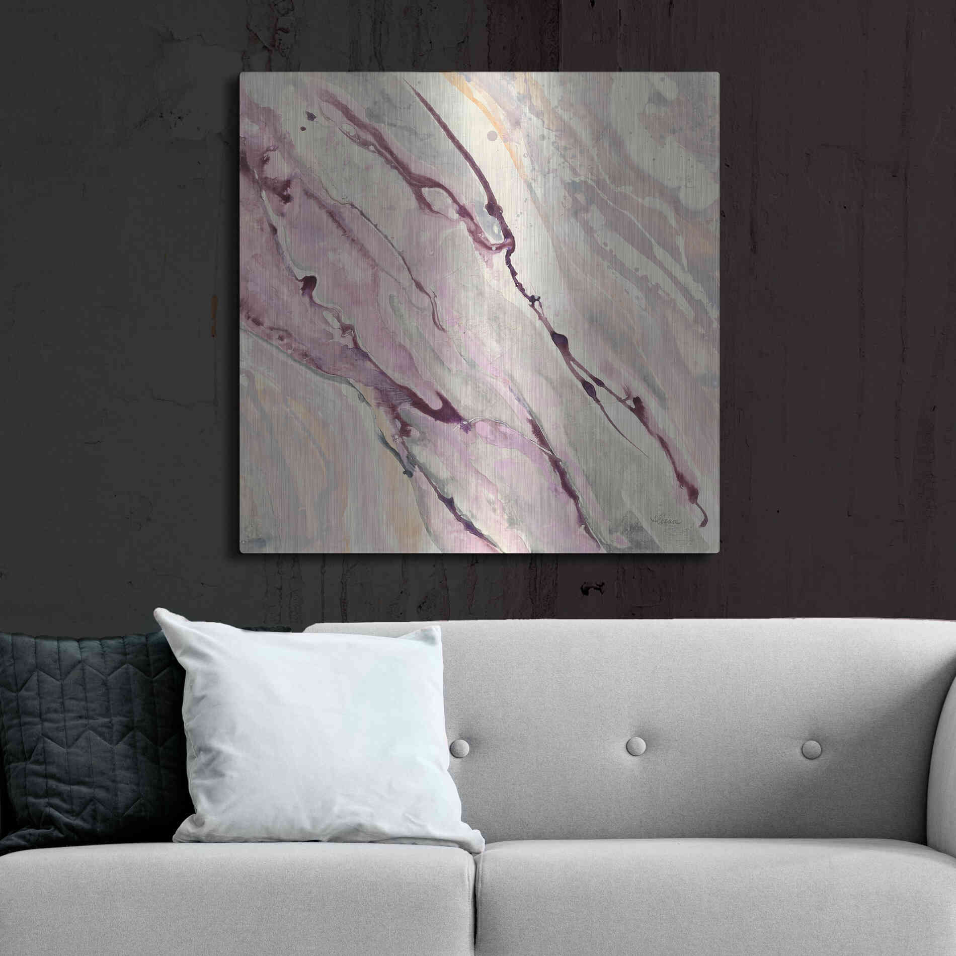 Luxe Metal Art 'Flowing II' by Albena Hristova, Metal Wall Art,36x36