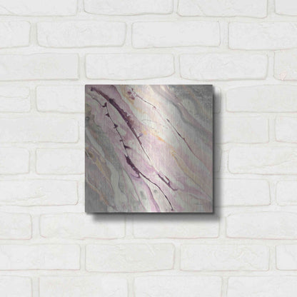 Luxe Metal Art 'Flowing I' by Albena Hristova, Metal Wall Art,12x12