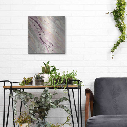 Luxe Metal Art 'Flowing I' by Albena Hristova, Metal Wall Art,12x12