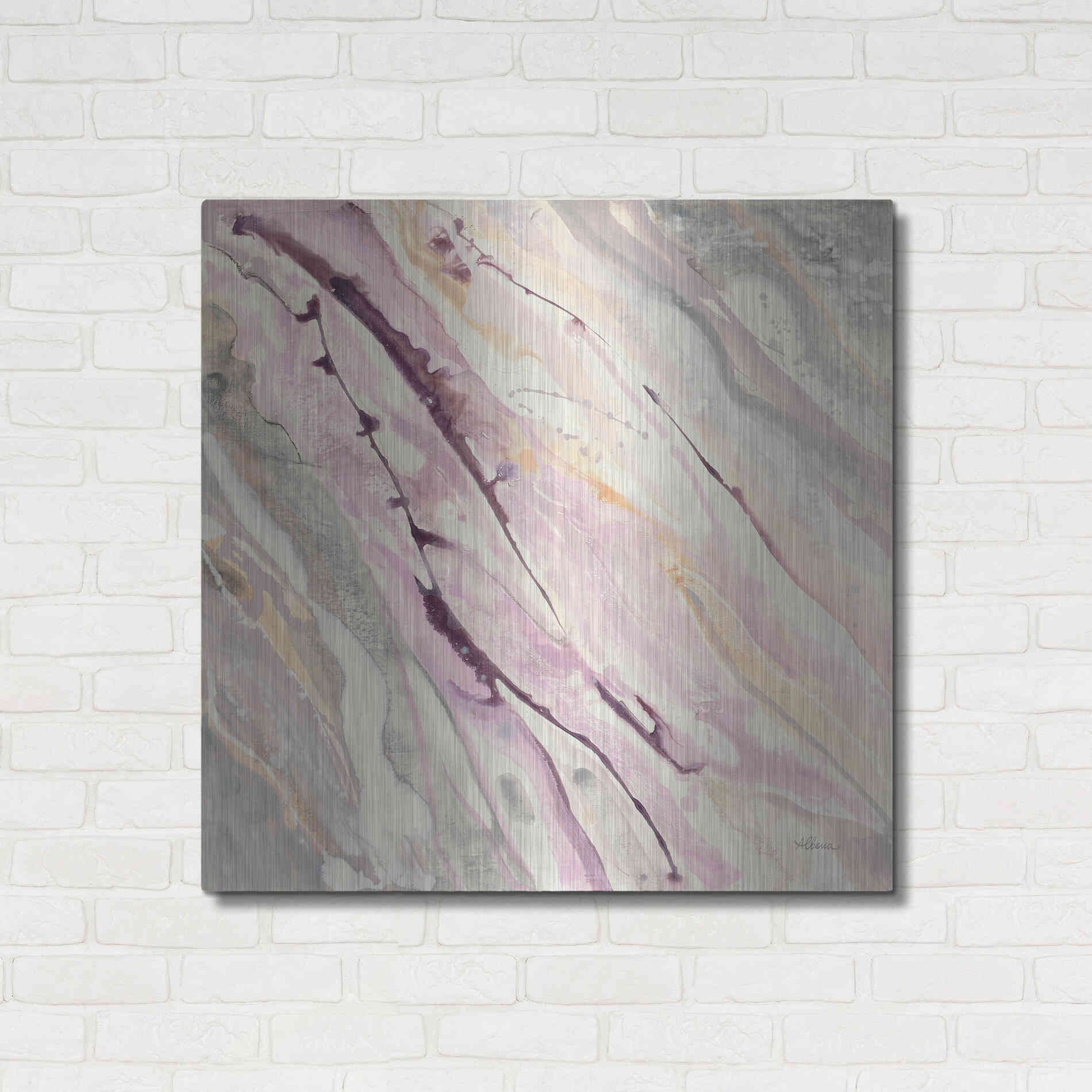 Luxe Metal Art 'Flowing I' by Albena Hristova, Metal Wall Art,36x36