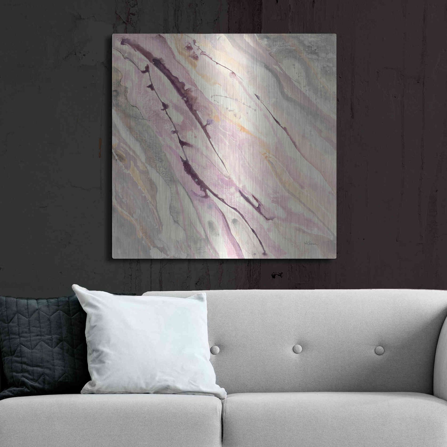 Luxe Metal Art 'Flowing I' by Albena Hristova, Metal Wall Art,36x36