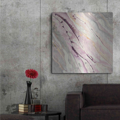 Luxe Metal Art 'Flowing I' by Albena Hristova, Metal Wall Art,36x36
